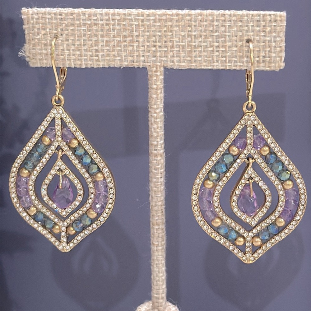 NWT lonna & lilly Pavé & Stone Beaded Chandelier Earrings
